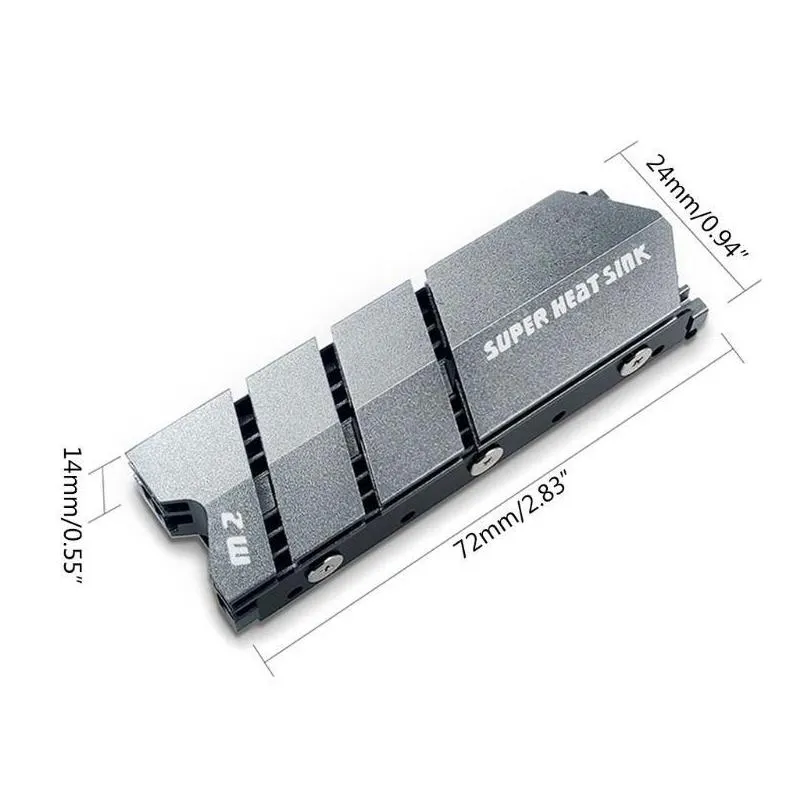 Fans & Coolings Fans Coolings 1Set M.2 Ssd Nvme Ngff Heat Sink Aluminum Heatsink With Thermal Pad For M2 2280 Hard Disk Desktop Pc Coo Dh59B