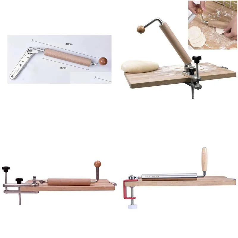 Rolling Pins & Pastry Boards Dumplings Rolling Pin Kitichen Cooking Baking Fondant Paste Pizza Tool Cake Dough Roller Dumpling Skin Ma Dhg8T