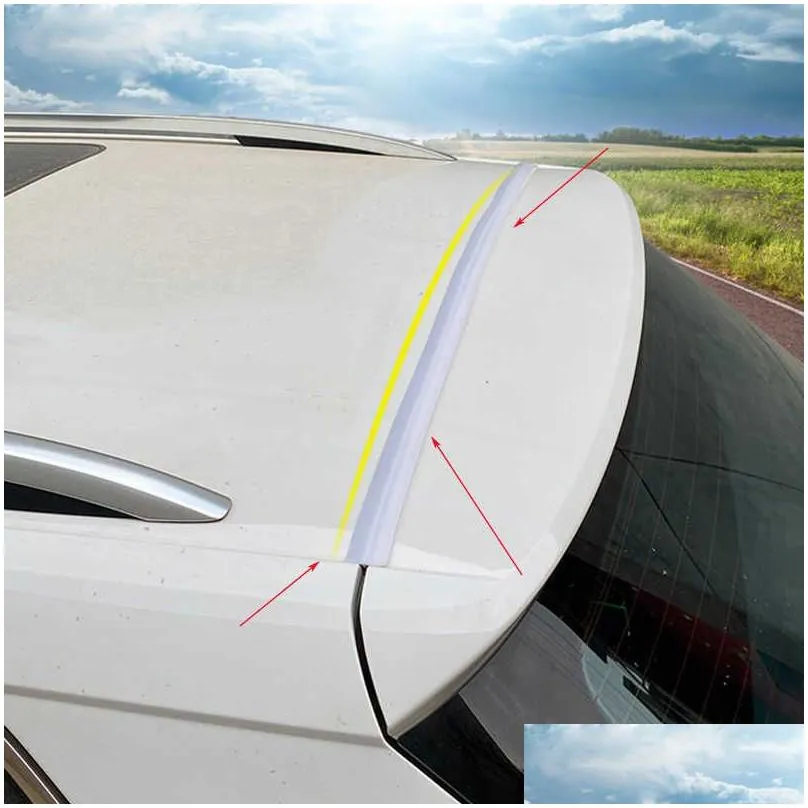 Car Other Auto Electronics New Sticker Rubber Roof Seal Strip Trunk Lid Gap Filler For Sedan Hatchback Dustproof Waterproof Weather Mo Dhewa