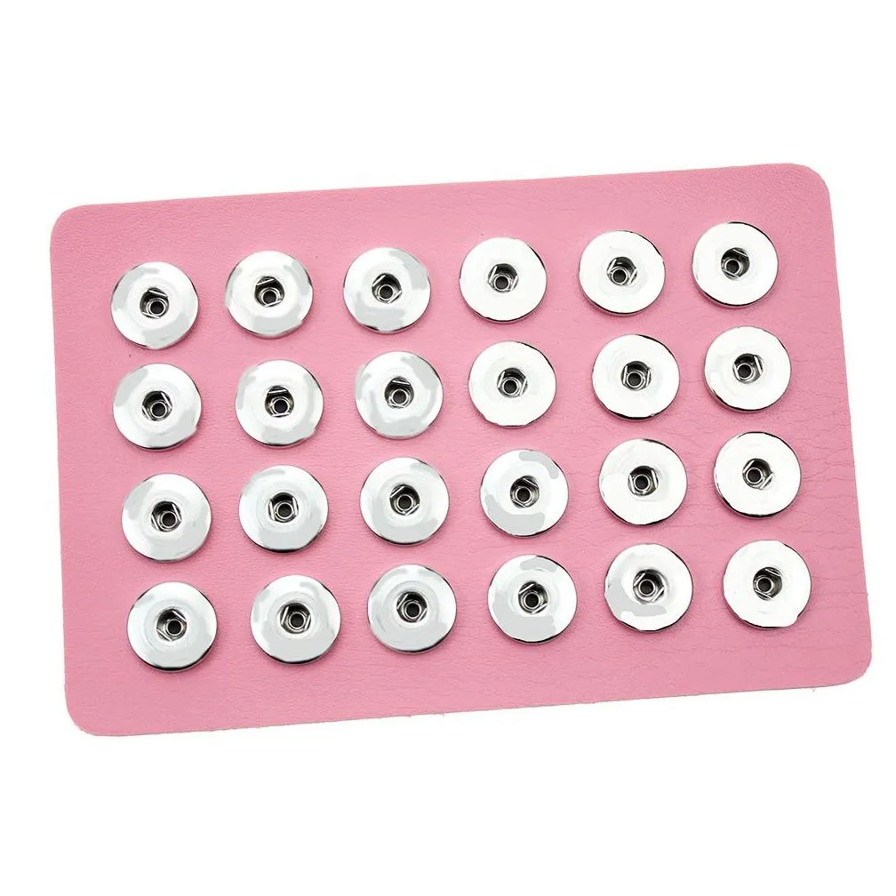 Jewelry Stand 10 Colors Noosa Snap Jewelry 18Mm Button Display Black Leather For 24 Pcs Holder Drop Delivery Jewelry Jewelry Packing D Dhtpg