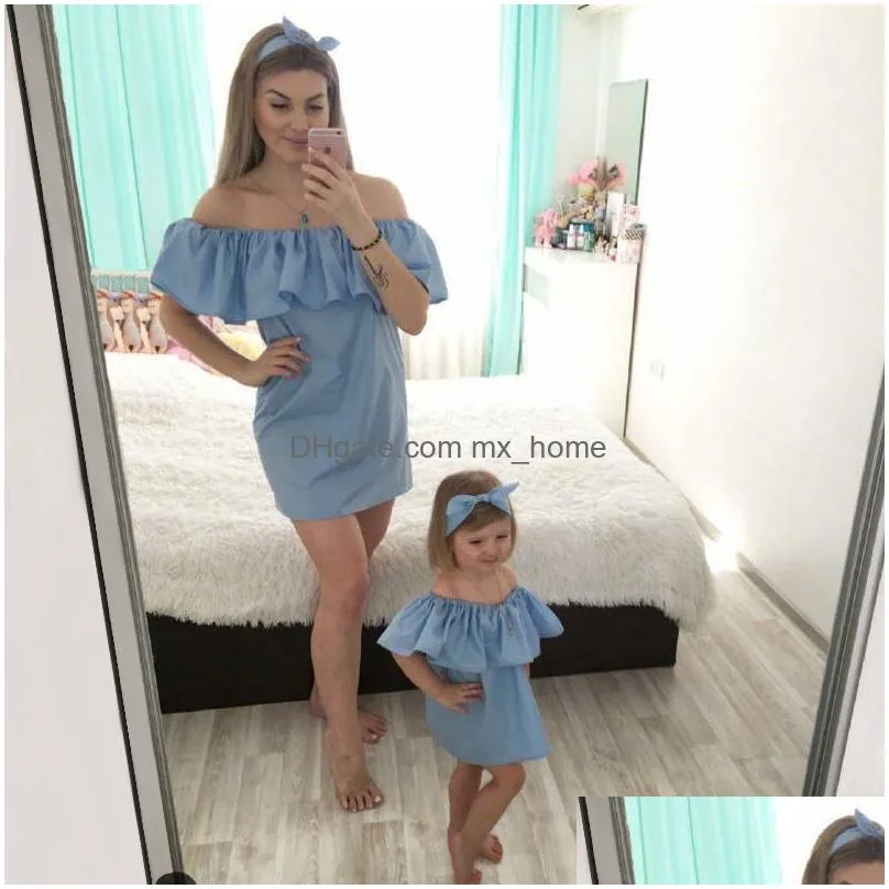 mom and daughter dress for mum baby family matching outfits mommy and me clothes fashion family set chiffon dresses mother kids