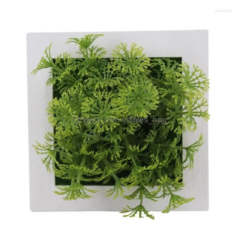 decorative flowers amenmo 3d creative succulent plants imitation wood po frame wall decoration artificial home decor