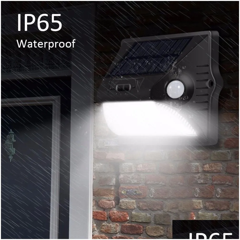 Other Led Lighting Brelong Outdoor Led Solar Light Three Modes Pir Motion Sensor Safety 180ﾰ Double Head Body Sensing Wall Drop Delive Dhlik