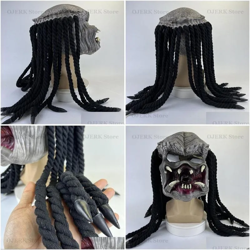 Party Masks Movie Alien Vs. Predator Mask Halloween Props Horrific Monster Average Size For Adts 220915 Drop Delivery Dhywk