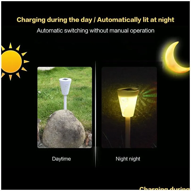 Lawn Lamps Brelong Solar Waterproof Lawn Light Outdoor Buried Led Landscape Decoration White Add Colorf Suitable For Courtyard Garden Dhxq0