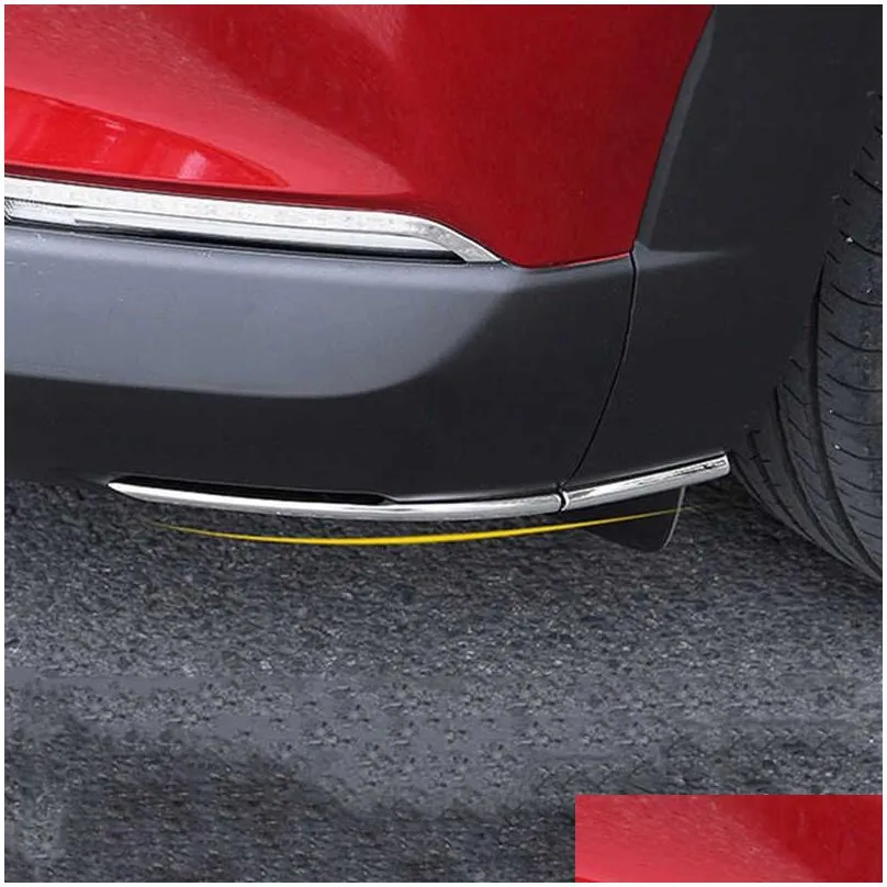 Other Interior Accessories New Stainless Steel Front Rear Corner Protection Strip Er Trim Decorative For Mazda Cx-30 Cx30 2021 2022 Mo Dhvgn