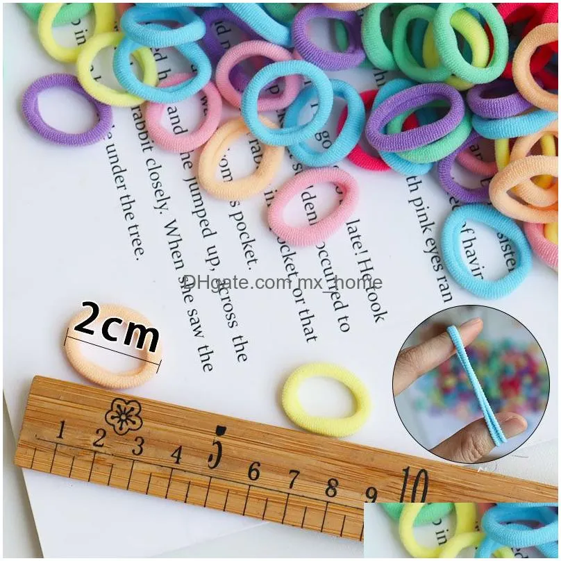 kid small hair bands baby girl children headbands colorful elastic hair tie nylon scrunchie hair rope hair accessories