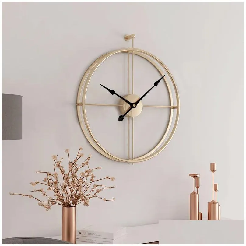 Wall Clocks 55Cm Large Silent Wall Clock Modern Design Clocks For Home Decor Office European Style Hanging Watch 210309 Drop Delivery Dhc5K