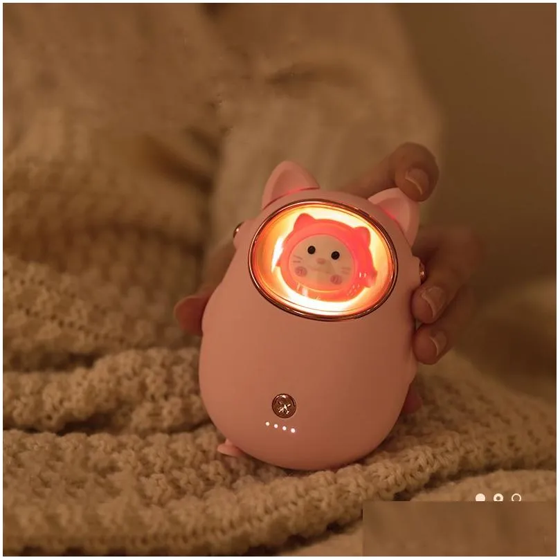 new usb warm hands power bank night light 3-in-1 hot water bag portable warm baby charging power bank charging type 10000mah