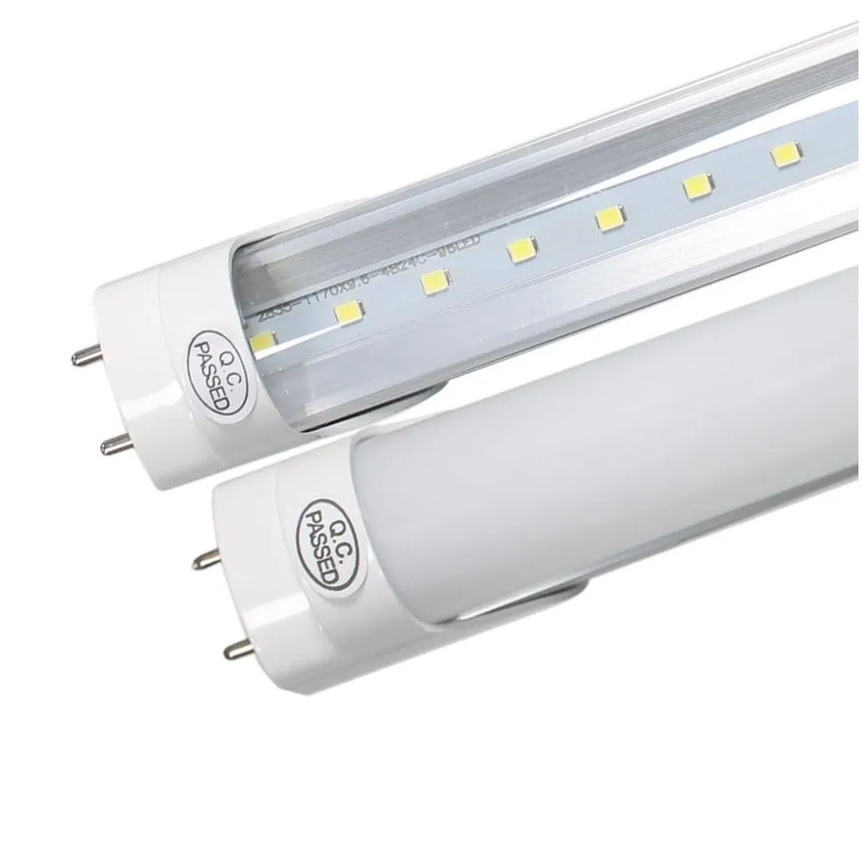 Led Tubes Stock In Us 4Ft Led Tube 28W Dural Row Warm Cool White 1200Mm 1.2M Smd2835 192Pcs Super Bright Fluorescent Bbs Ac85-265V Dro Dhxf3