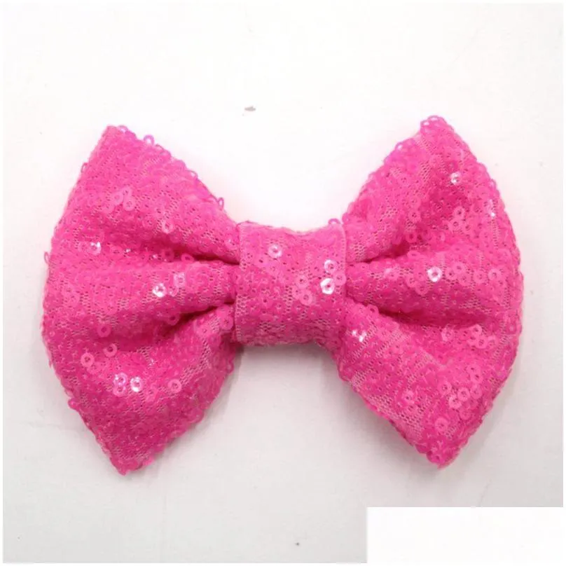 Headband 38 Colors 4 Inch Sequins Bow Diy Headbands Accessories Baby Boutique Hair Bows Without Alligator Clip For Girls M791 Drop Del Dh8E1