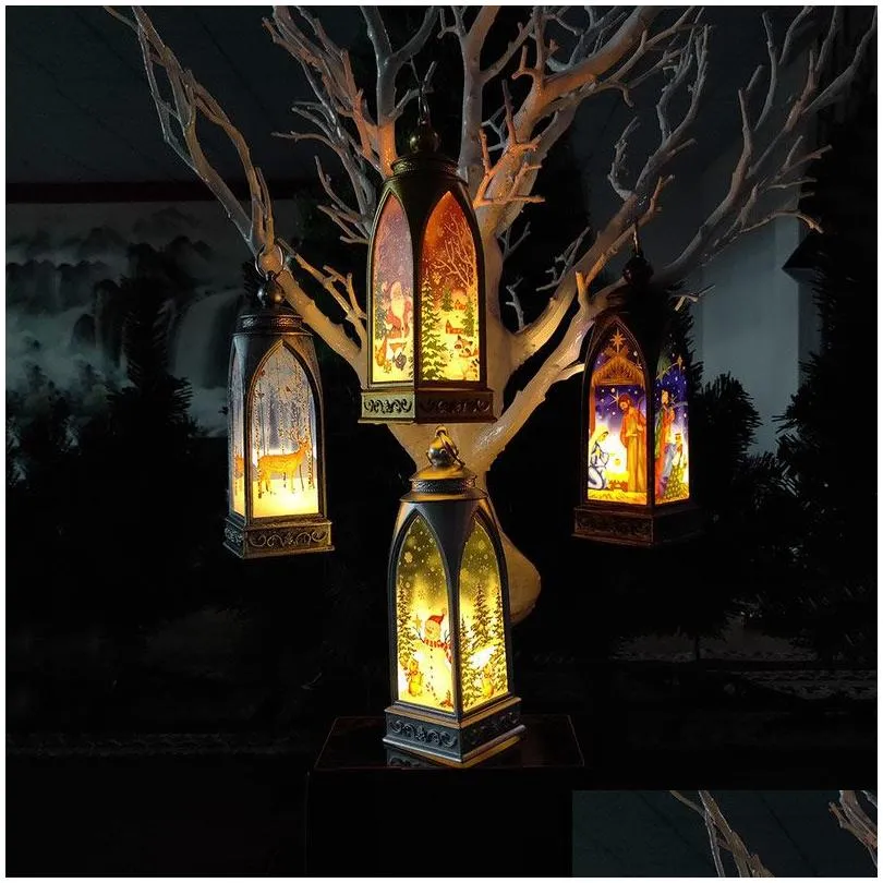 Night Lights Brelong New Christmas Decorations Creative Painted Lights Ornaments Pendants 1 Pc Drop Delivery Lights Lighting Indoor Li Dhpvz