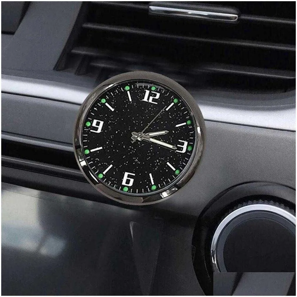 Car Other Auto Electronics Luminous Gauge Clock Mini Air Vent Waterproof Quartz With Clip Outlet Watch For Styling Accessories Drop De Dhkuh