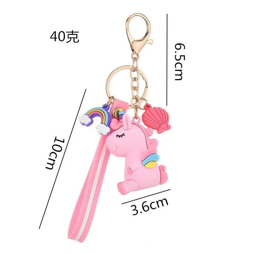 Intelligence Toys Fashion Stereo Rainbow Keychain Keyring P Toys For Kids Creative Phone Bag Car Exquisite Pendant Gift Friends Drop D Dharh