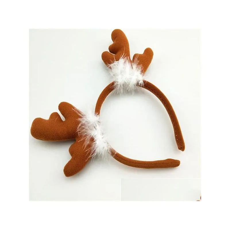 Hair Accessories Childrens Antler Headband Christmas Forest Elk Hair Accessories Sitcom Role-Playing Props Gc1504 Drop Delivery Baby, Dh624