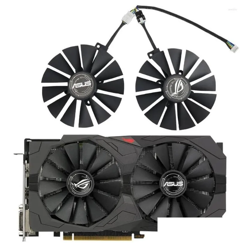 Fans & Coolings Computer Coolings 95Mm Pld10010S12H Rx580 470 Graphics Card Cooling Fan For Asus Rog Strix Gtx 1050 1080 Gaming Gtx105 Dhsxj