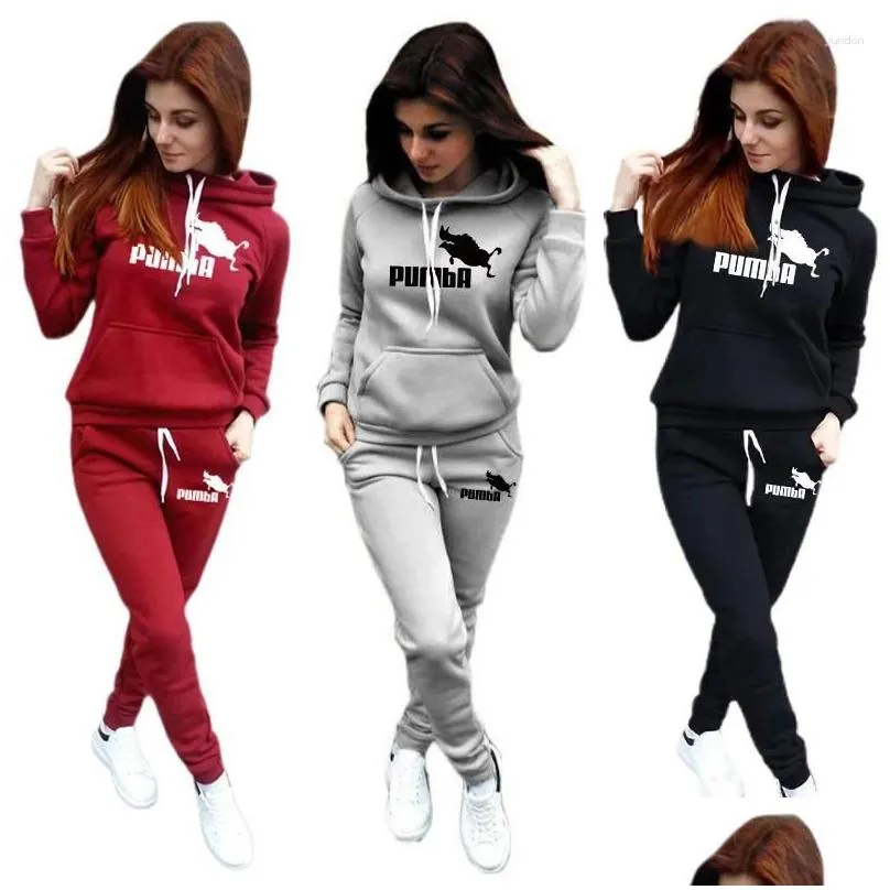 running sets women`s sportswear 2-piece set hoodie and pants 2024 wear autumn winter sweatshirt