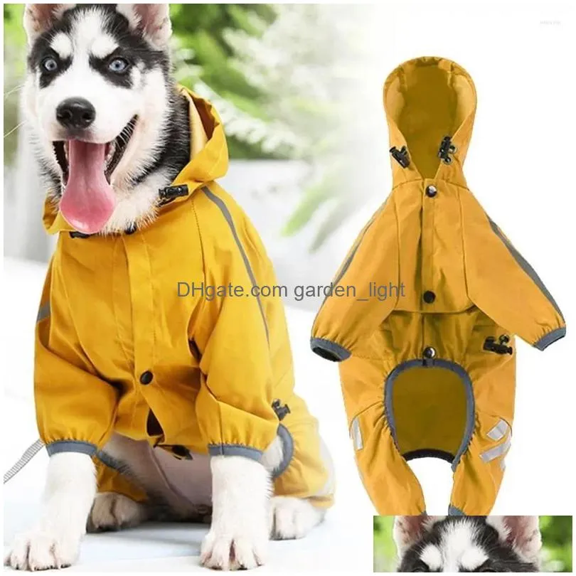 dog apparel waterproof clothes for small dogs pet rain coats puppy raincoat reflective strip yorkie chihuahua pr r6c3