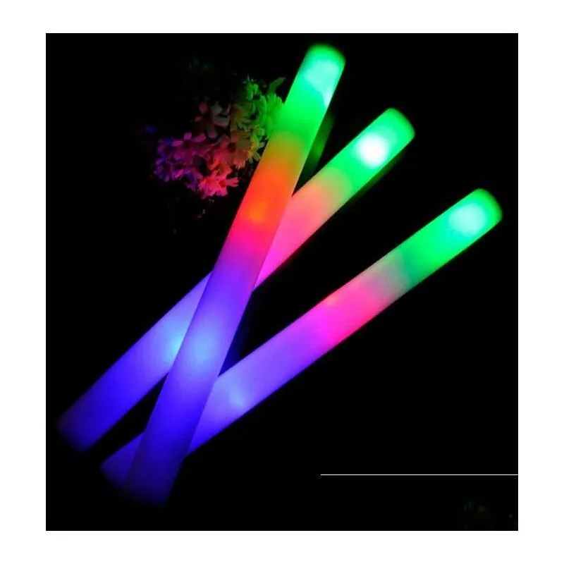 Led Light Sticks Colorf Flashing Led Glow Stick Light Up For Wedding Birthday Party Cheering Sticks Drop Delivery Toys Gifts Led Light Dhksn