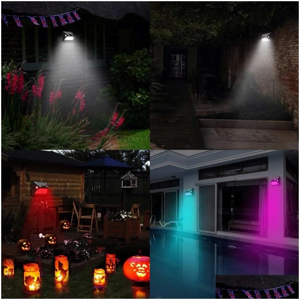 Other Led Lighting Brelong Outdoor Led Solar Light Three Modes Pir Motion Sensor Safety 180ﾰ Double Head Body Sensing Wall Drop Delive Dhlik