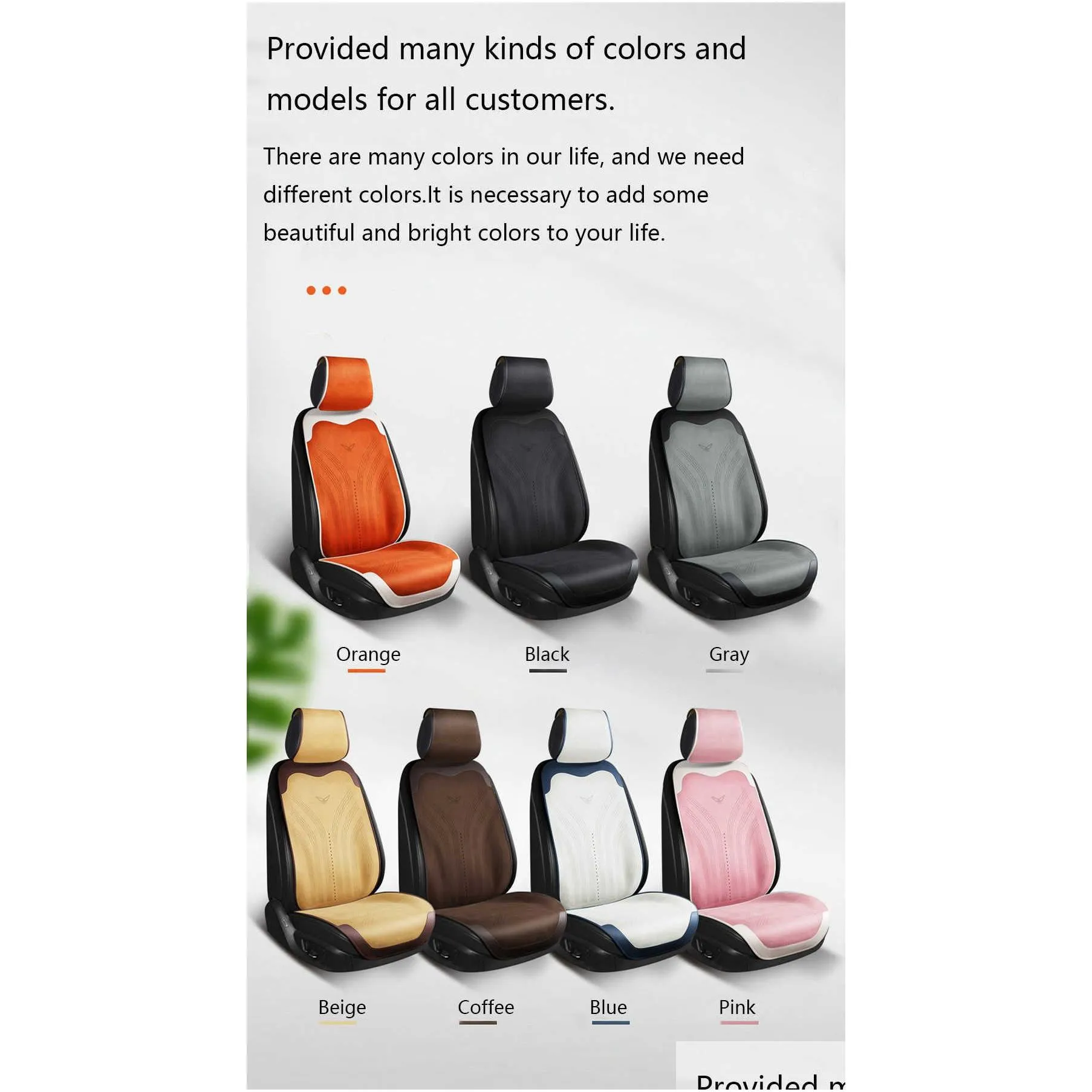 Seat Cushions New Car Seat Er Protector Front Rear Back Mobile Suede Leather Cushion Pad Mat Backrest Accessori Interior Drop Delivery Dhvl7