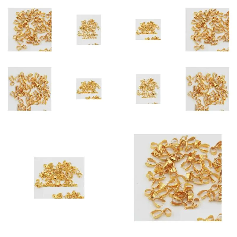 Other 100Pcs Gold Plated Bail Bale Pinch Clasp Beads Pendant Findings Diy Jewelry Making Drop Delivery Jewelry Jewelry Findings Compon Dh61R