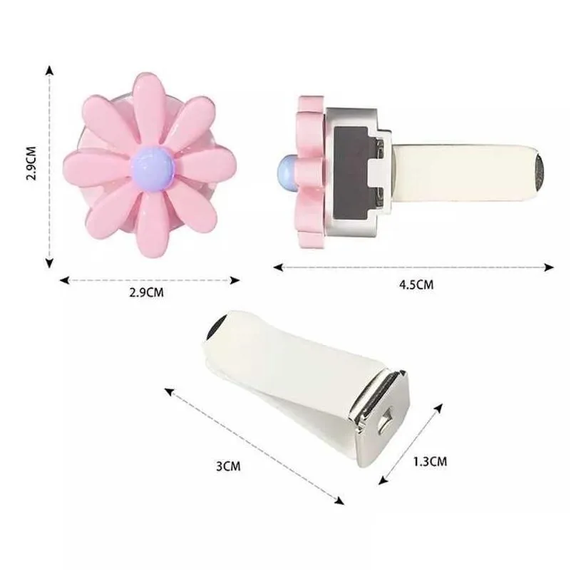 Interior Decorations New 6Pcs Flower Car Vent Clip Small Daisy Air Conditioning Outlet Per Decoration Freshener Accessories For Drop D Dhzur