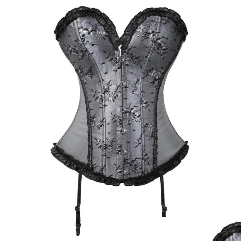 Bustiers & Corsets Bustiers Corsets Corset For Woman Y Waist Trainer And Lace Up Flower Top Wedding Lingerie Overbustbustiers Drop De Dhoep