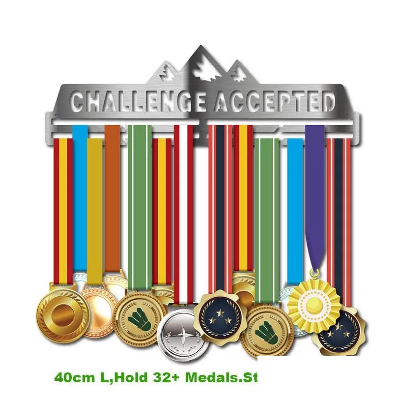 Storage Holders & Racks Running Medal Hanger Stainless Steel Holder Sport Display For Runner Y200429 Drop Delivery Home Garden Houseke Dh0Eu