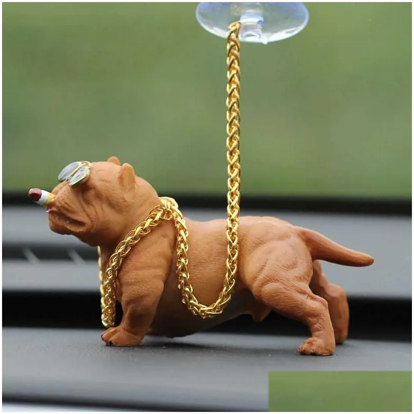 Other Interior Accessories New Car Dashboard Ornament Bly Pitbl Dog Doll Interior Accessories Ornaments Cute Chritmas Gift Creative Ho Dhfxf