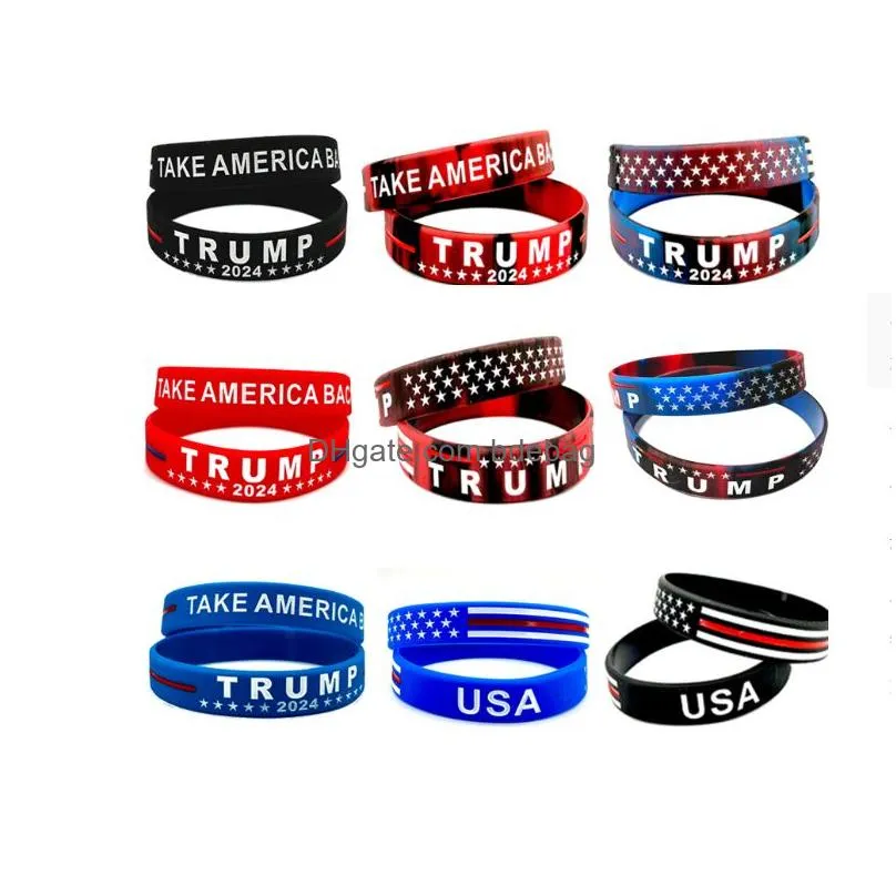 keep america silicone bracelet party favor trump 2024 wristband presidential election gift wrist strap