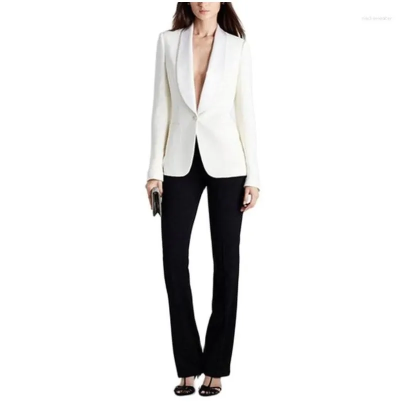 Women`S Two Piece Pants Womens Two Piece Pants Women Suit One Button Slim 2 Pieces Set Fit Business Custom Made Office Lady Jacket Wi Dhgla