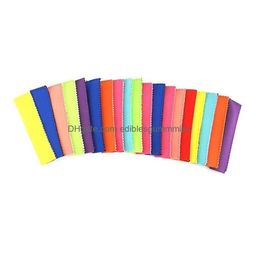 ice cream tools wholesale 15cm popsicle holders  sleeves zer for kids summer bag kitchen organization drop delivery home garden d