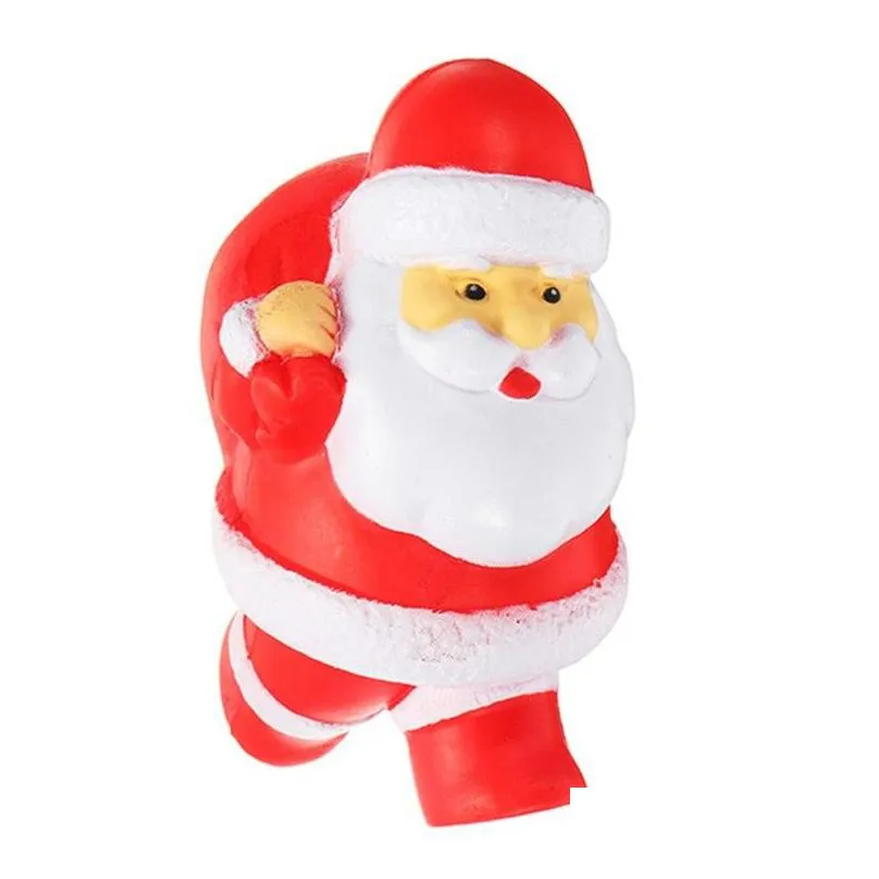 Decompression Toy Jumbo Kawaii Squishy Slow Rising Christmas Father Santa Claus Phone Strap Soft Sweet Bread Cake Scented Kids Toys Dr Dhl7C
