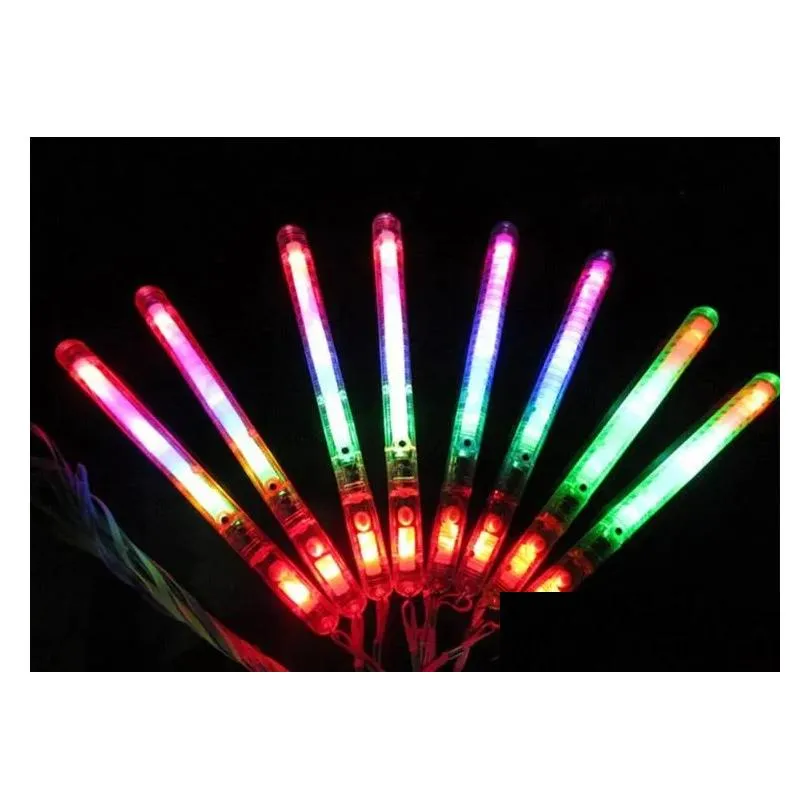 Led Light Sticks New Christmas Supply Random Color Flashing Wand Led Glow Light Up Stick Patrol Blinking Concert Party B910 Drop Deliv Dhbe0