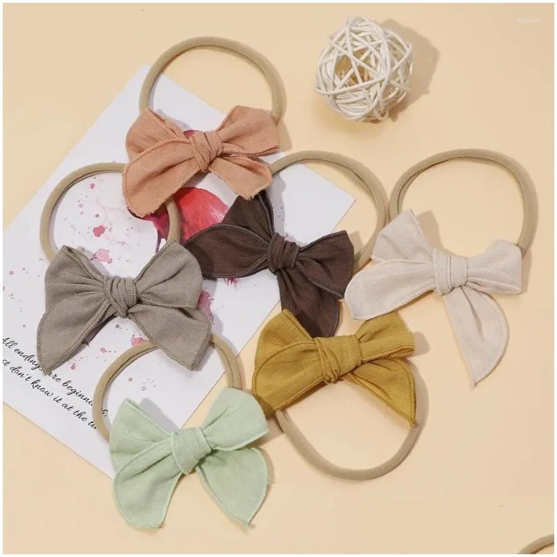 Hair Accessories Baby For Born Toddler Kids Girl Boy Hairpins Fabric Bows Colodf Hairclip Skin Friendly Clips 4 Drop Delivery Dhrmk