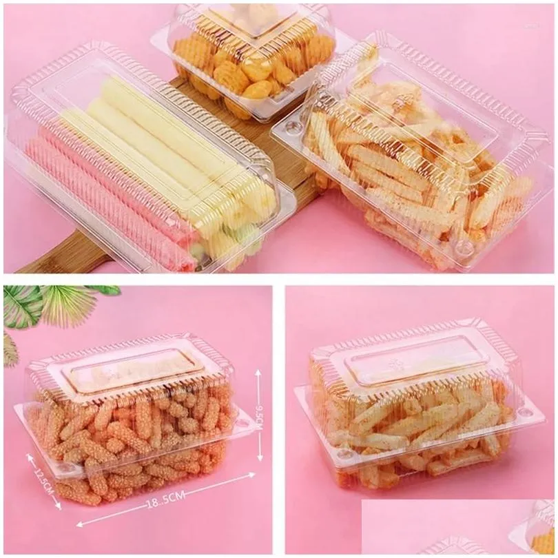 Other Bakeware Bakeware Tools 100 Pieces Cake Slice Boxes Individual For Portions 7.3 Inch Food Takeaway Containers Muffin Drop Delive Dhpsc