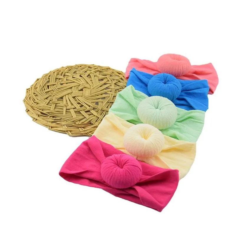 Headband Super Soft Nylon Knot Headband For Baby Girls Infant Turban Headwraps Poprop Girl Hair Accessories 23Colors Drop Delivery Hai Dhxk3