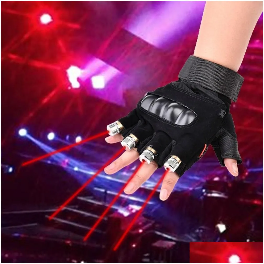 Led Gloves 1Pc Red Green Laser Gloves Dancing Stage Show Light With Lasers Lamps And Led Palm Lights For Dj Club/Party/Bars 201216 Dro Dh8Ky