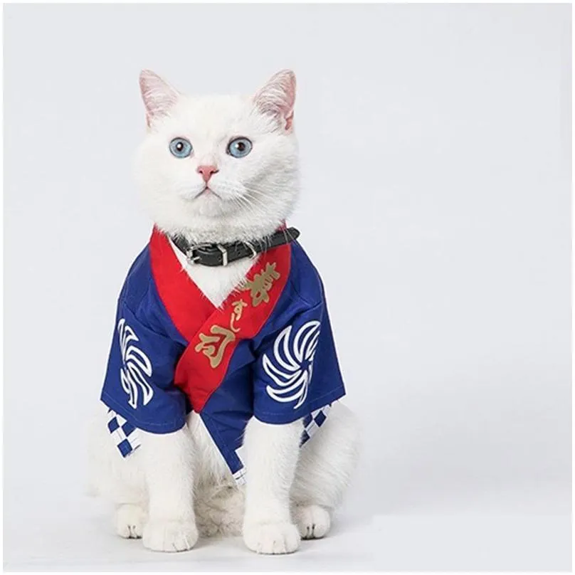 Dog Apparel Luxury For Small Dogs Cat Clothes Chihuahua French Bldog Jacket Dog Costume Japanese Kimono 201128 Drop Delivery Home Gard Dhicj