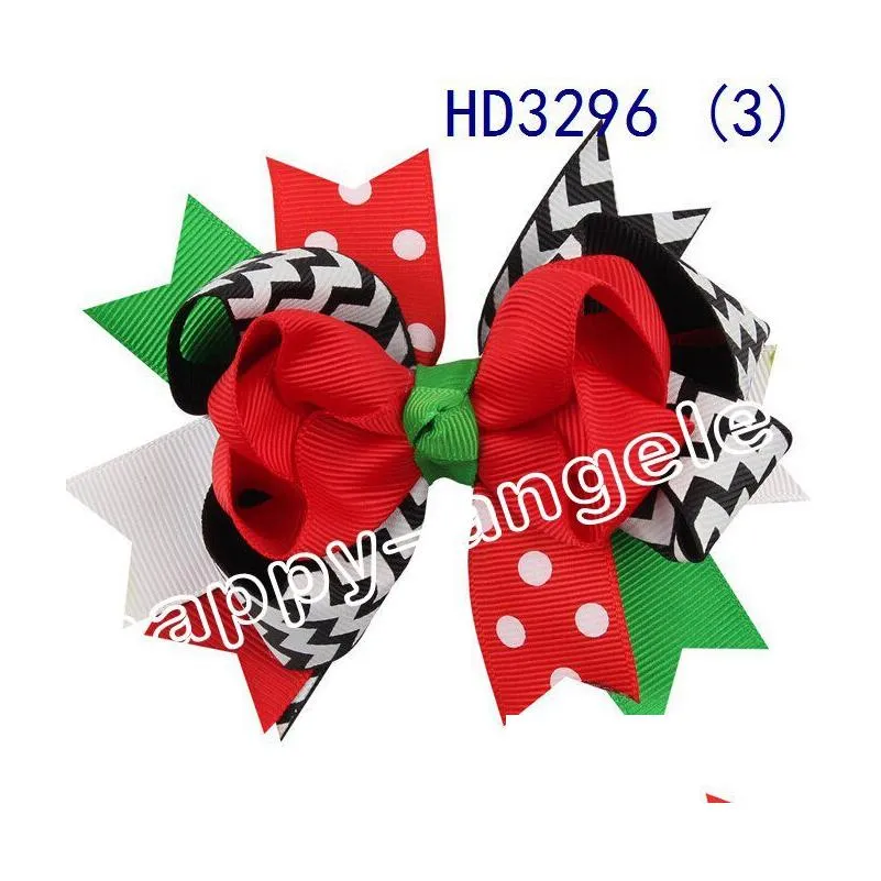 Headband 12Pcs 4.5Inch Christmas Design Hair Flowers Children Headwear Kids Hairpin Girls Clips Baby Accessories Hd3296 Drop Delivery Dhqoh