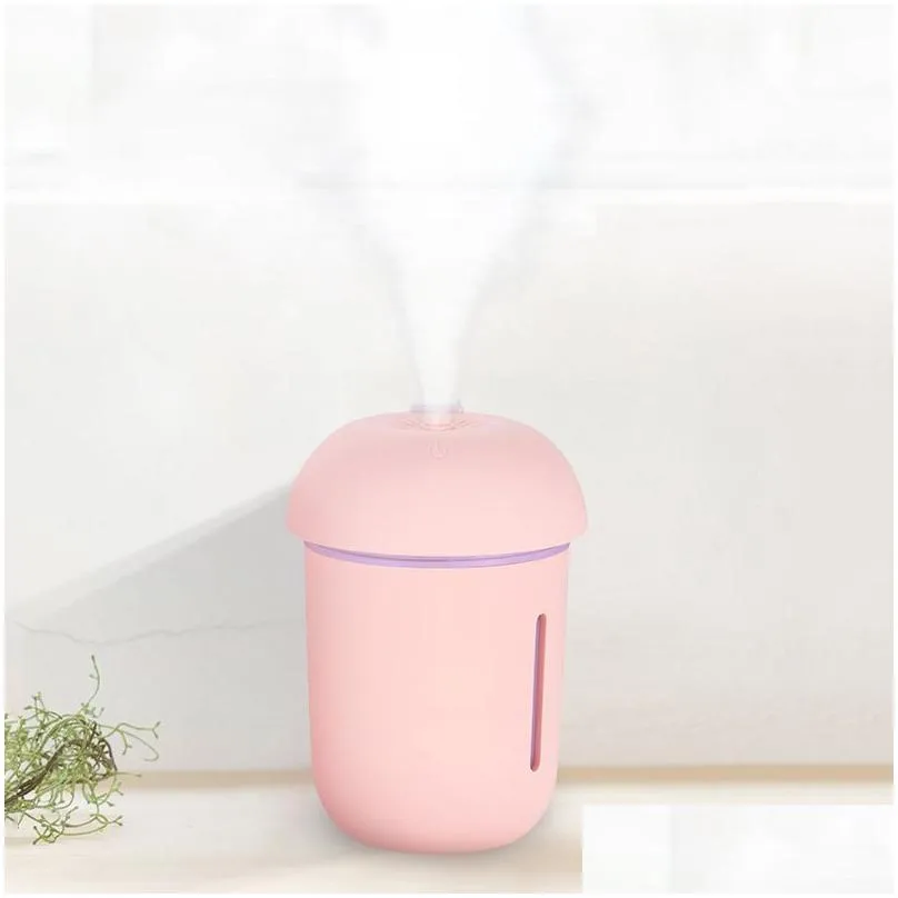 Night Lights Brelong 200Ml Silent Humidifier Three-In-One Usb Charging Colorf Led Night Light Family Car 1 Pcs Drop Delivery Lights Li Dhfxe