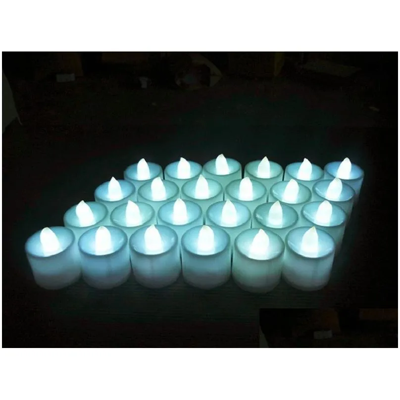 Led Poms, Cheer Items Bright White Tea Lights Battery Operated Led Crystal Flicker Flameless Wedding Birthday Party Christmas Decorati Dhzfe