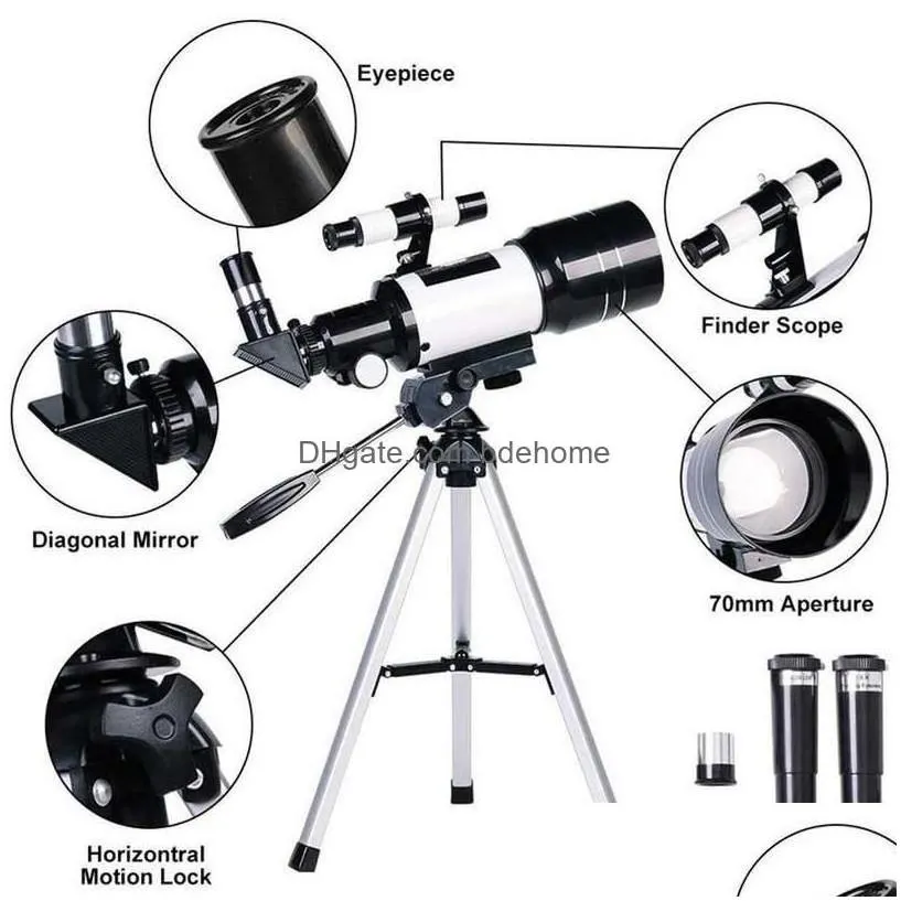 telescope binoculars 150x astronomical telescope with portable tripod refractive space monocar zoom spotting scope for watching moon