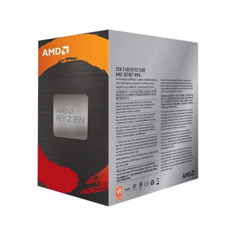 Monitors Amd Ryzen 5 5600 R5 3.5 Ghz 6-Core 12-Thread Cpu Processor 7Nm L3Is32M 100-000000927 Socket Am4 Sealed And Come With The Fan Dh05D