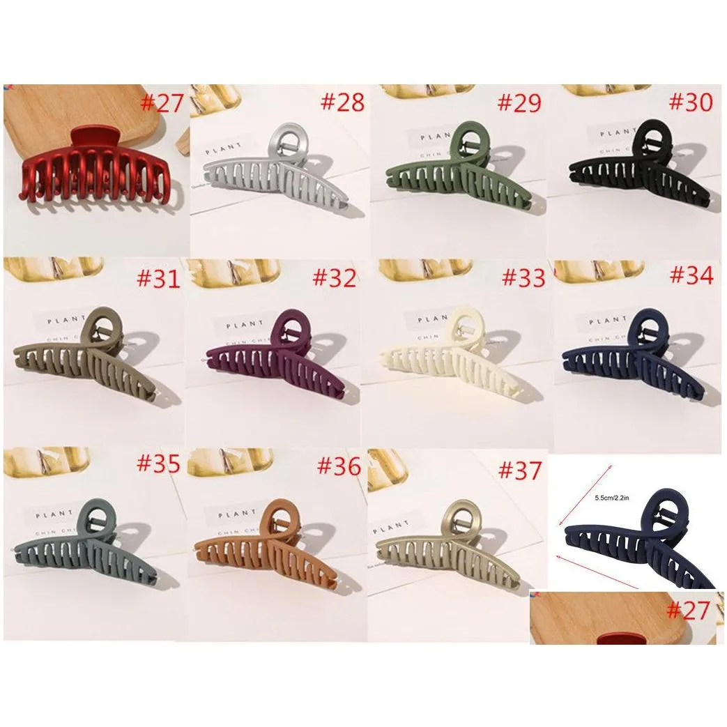 Hair Accessories Korean Big Hair Claws Accessories Elegant Frosted Hairclip Plastic Hairs Clip Headwear For Women Girls Hairpin Ribbon Dhxao