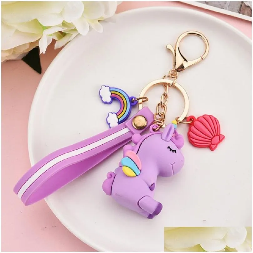 Intelligence Toys Fashion Stereo Rainbow Keychain Keyring P Toys For Kids Creative Phone Bag Car Exquisite Pendant Gift Friends Drop D Dharh