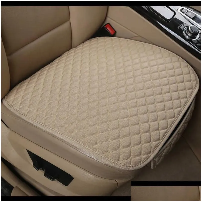 Other Interior Accessories New Flax Car Seat Er Cushion Front Rear Back Chair Breathable Protector Mat Pad 5 Colors Drop Delivery Auto Dhdq6