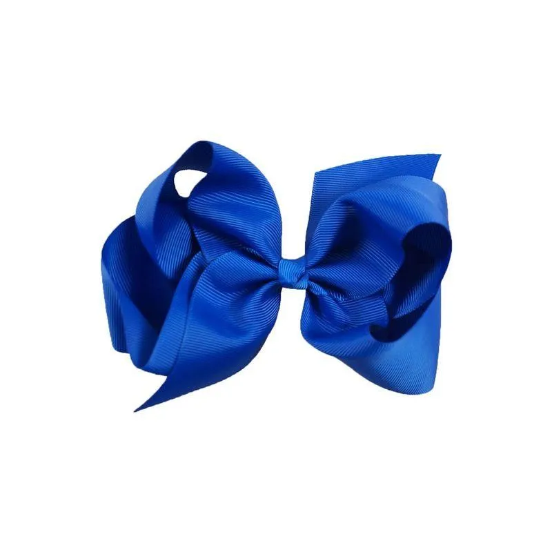 Hair Accessories 1 Links 6 Inch Big Grosgrain Ribbon Solid Hair Bows With Clips Girls Kids Headwear Boutique Accessories Drop Delivery Dh8J6