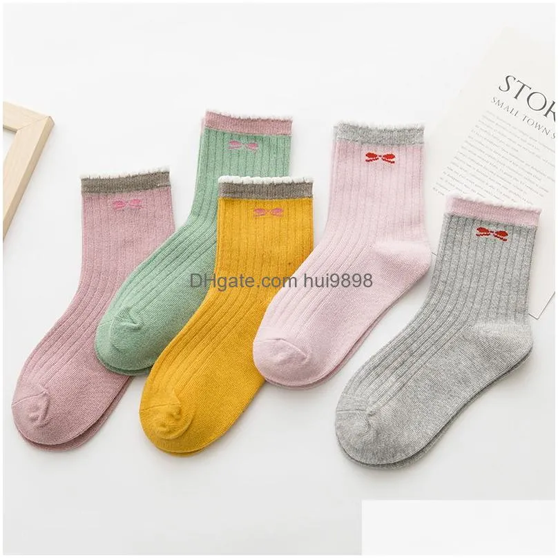 kids breathable cotton socks baby toddler boy girls autumn winter spring warm trend cartoon sock for 1-12 years children multi color